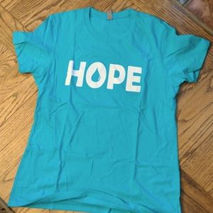 Hope Tee in beautiful turquoise blue
